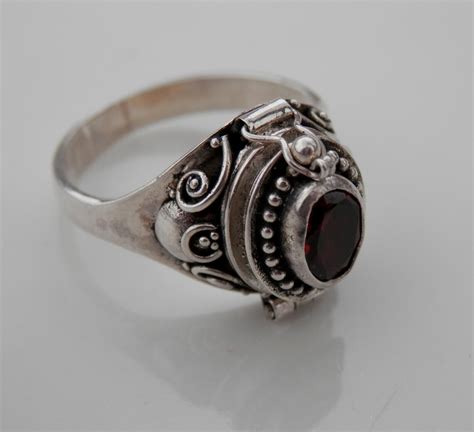 vintage sterling silver poison ring